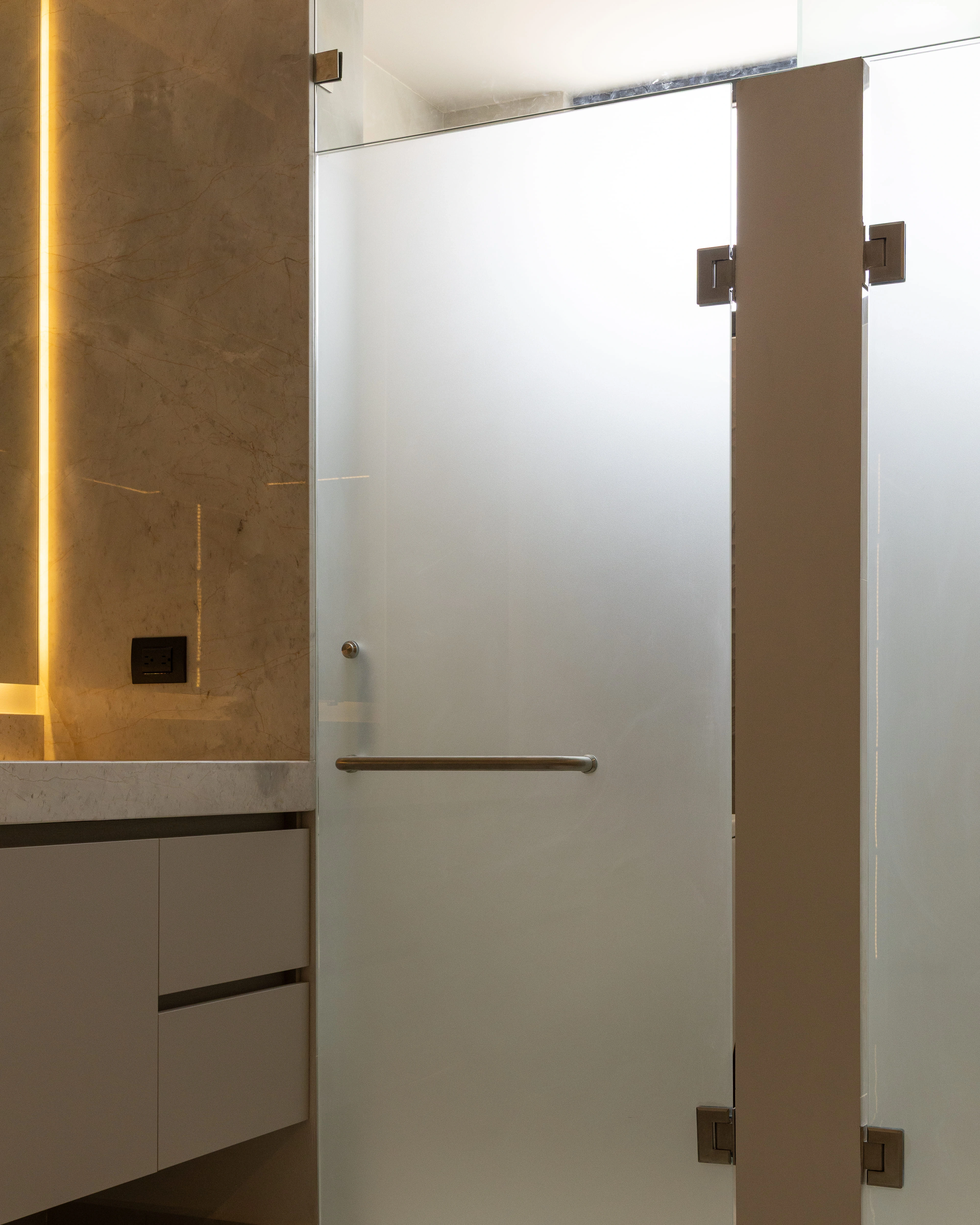 Cristales templados para baño y división interior